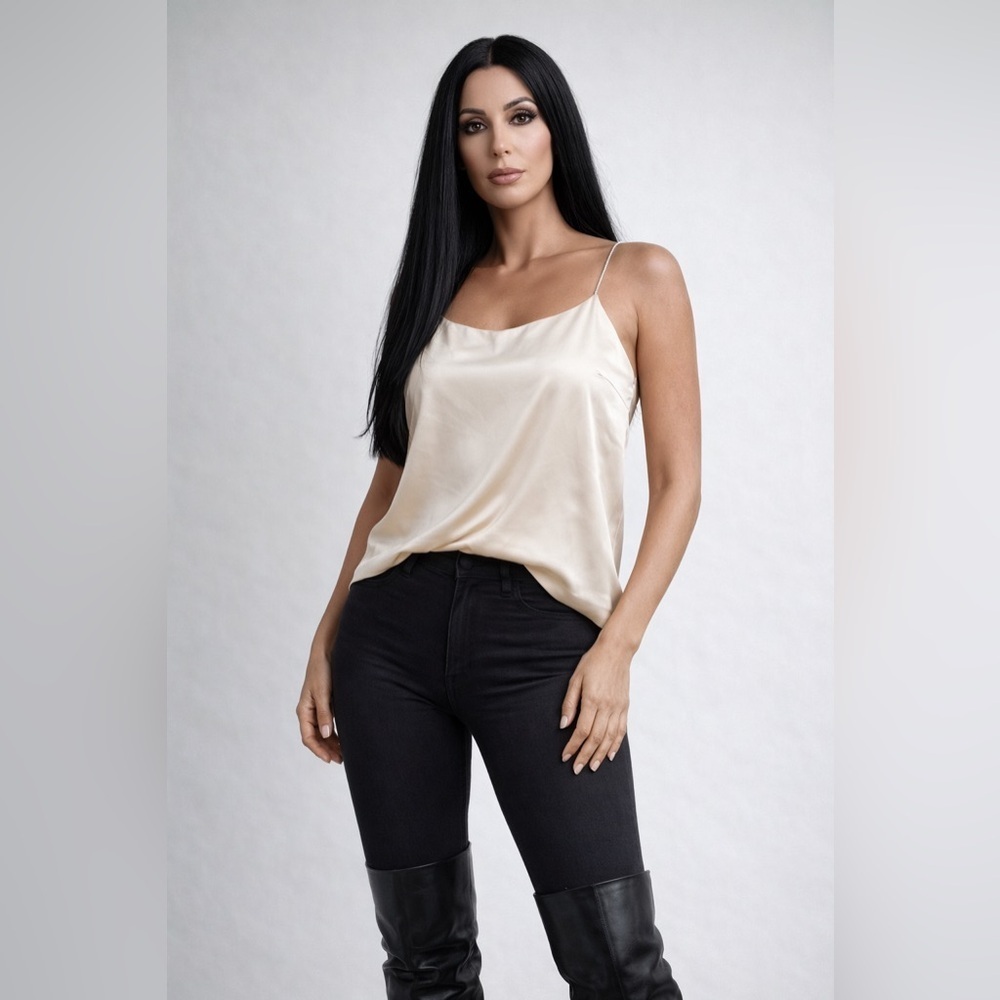 BNWT H&M Sequin Strapped Camisole Tank, size medium.